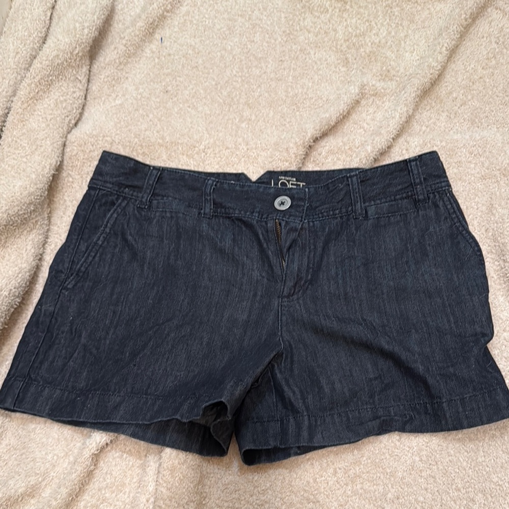 LOFT Women's Dark Denim Jean Shorts